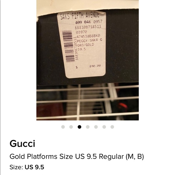 COPY - Gucci gold platform sneakers - Picture 4 of 7